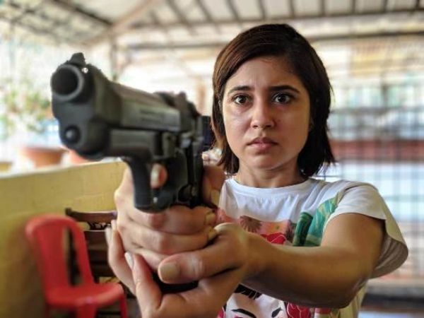 Shweta Tripathi Takes Gun Training for Mirzapur 2